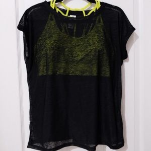 Champion sheer black short sleeve shirt